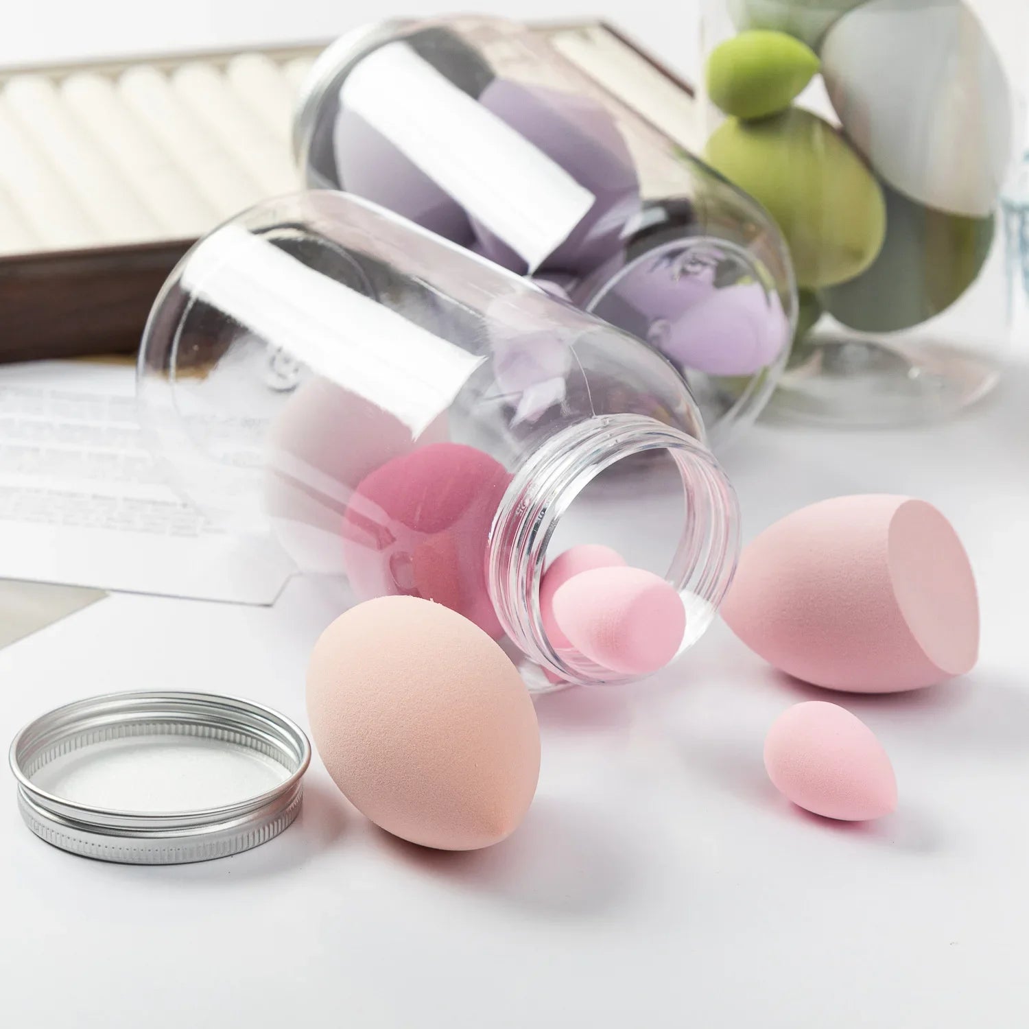 12/14Pcs Makeup Sponge Beauty Egg Cosmetic Puff Foundation Sponges Powder Puff Women Make up Accessories Maquillaje Tool