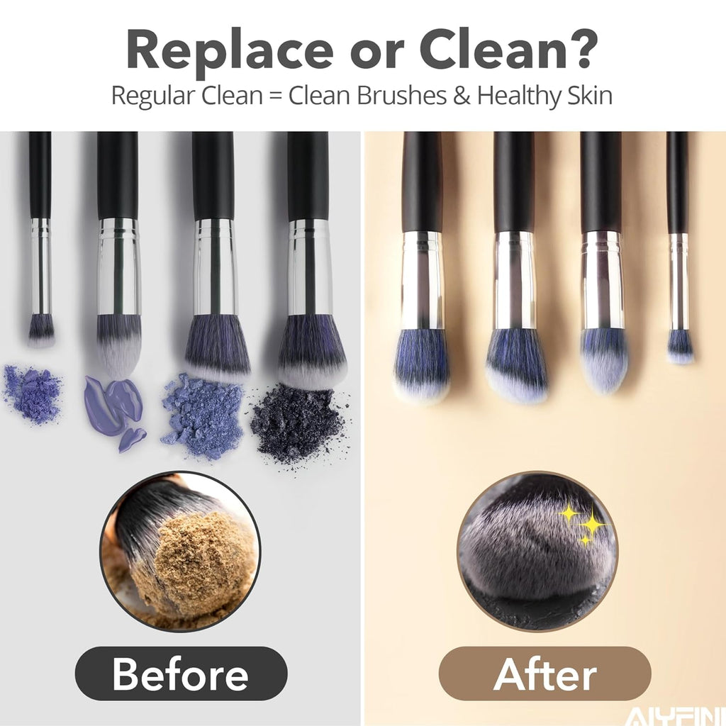 Makeup Brush Cleaner Machine - Electric Make up Brushes Cleaner Cleanser Professional Tool for Kabuki Foundation Liquid Powder Face Makeup Self Tanner Brush,Gifts for Women Stocking Stuffers